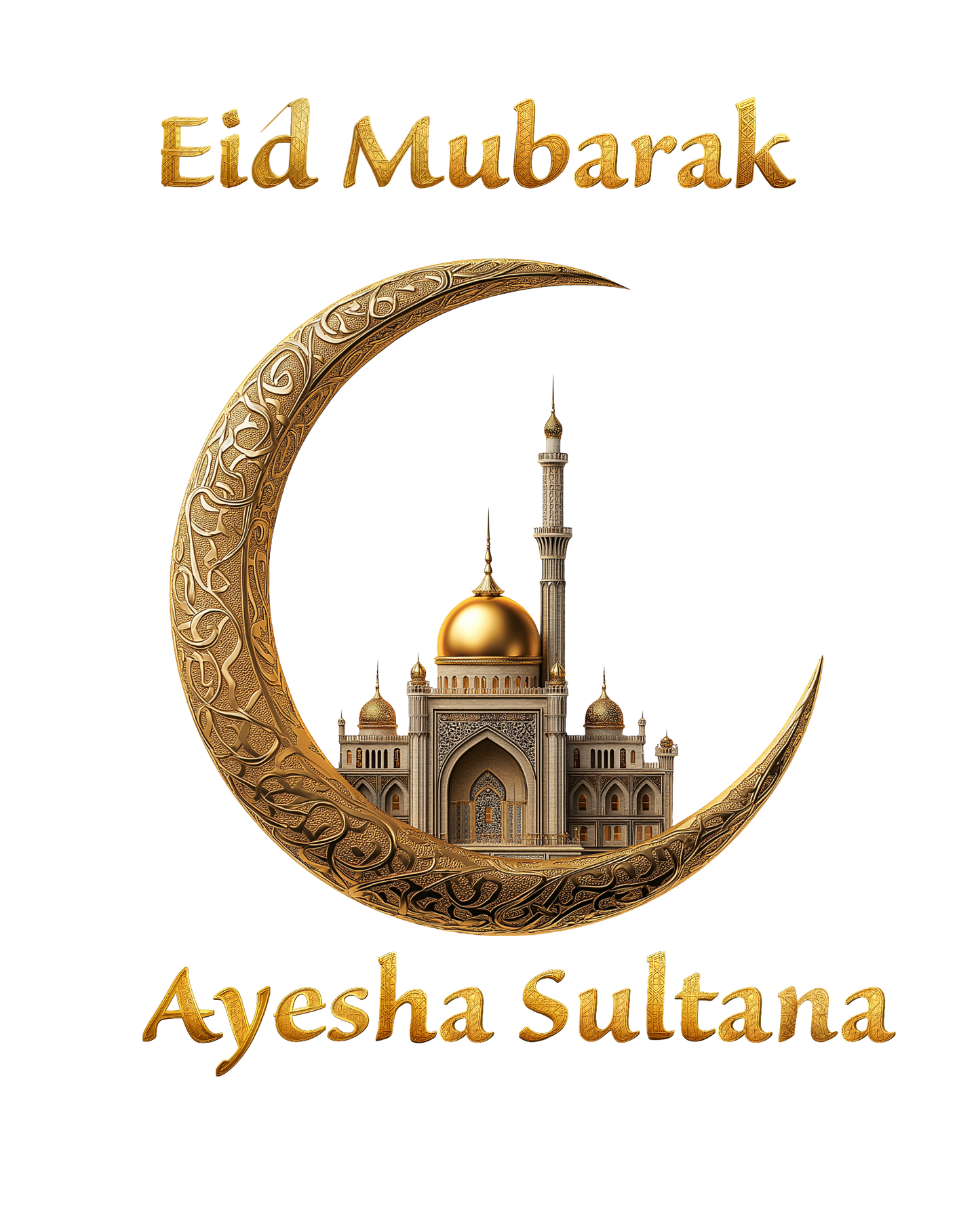 Premium Personalized Eid T-Shirt for Kids – Custom Name Printing - SP 006