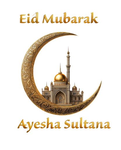 Premium Personalized Eid T-Shirt for Kids – Custom Name Printing - SP 006