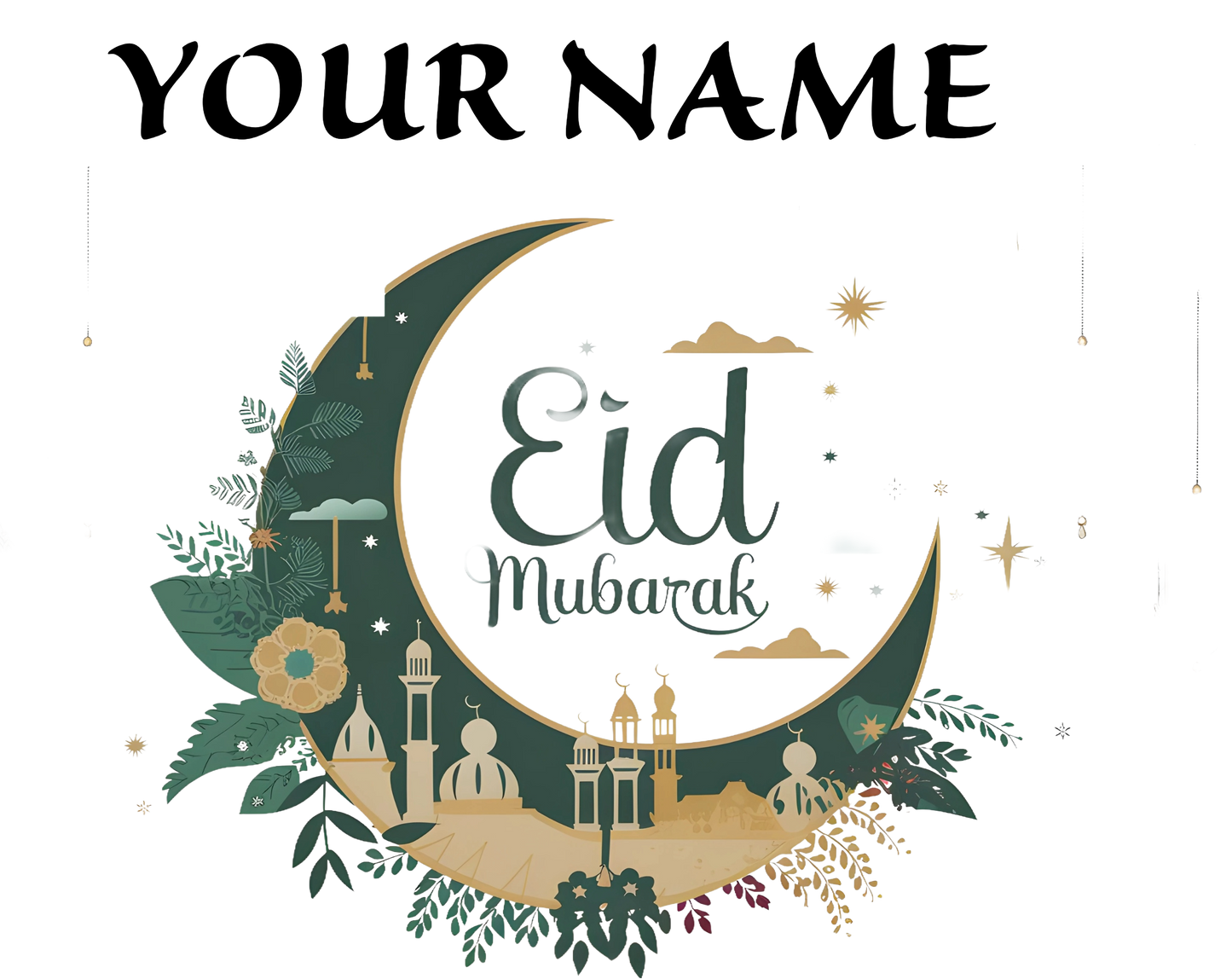 Premium Personalized Eid T-Shirt for Kids – Custom Name Printing - SP 002