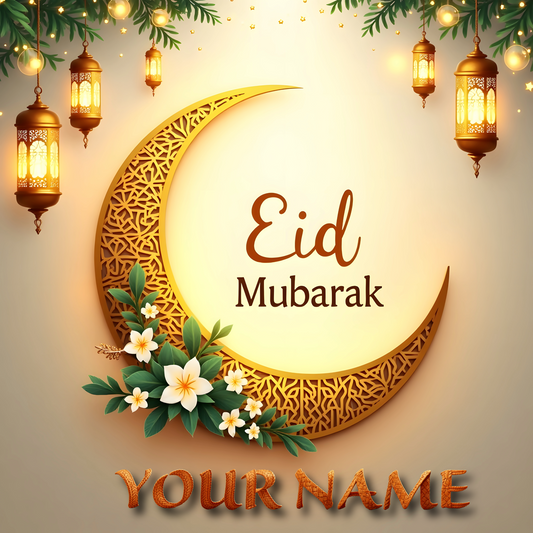 Premium Personalized Eid T-Shirt for Kids – Custom Name Printing - SP 003